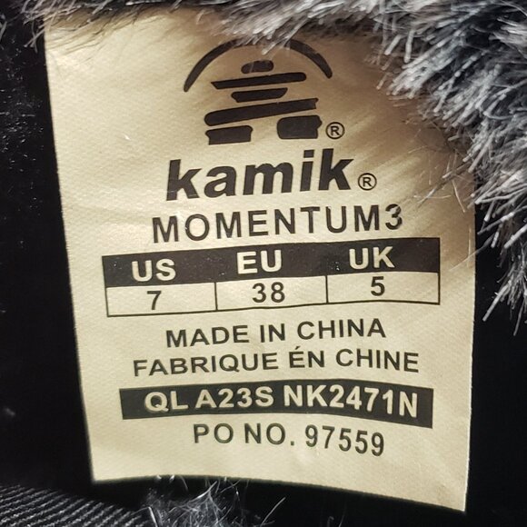 NWT Kamik Snow Boots Size 7 Momentum Waterproof Insulated Outdoor Black Vegan - Picture 10 of 11